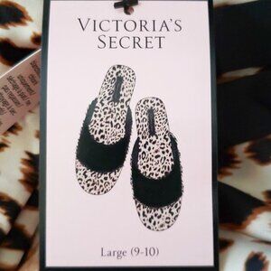 Victoria's Secret Leopard Print Slippers Size 9/10